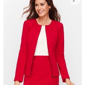 Talbots Italian Luxe Knit Zip-Front Jacket